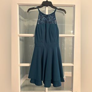 Teal homecoming dress